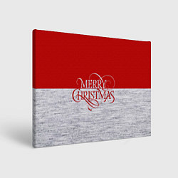 Картина прямоугольная Merry Christmas красный