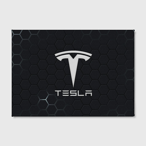 Картина прямоугольная Tesla логотип - матовое стекло / 3D-принт – фото 2