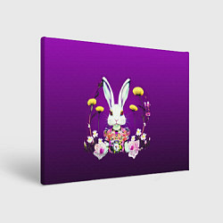 Картина прямоугольная Кролик с одуванчиками