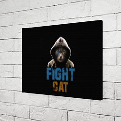 Холст прямоугольный Бойцовский клуб : бойцовский кот, цвет: 3D-принт — фото 2
