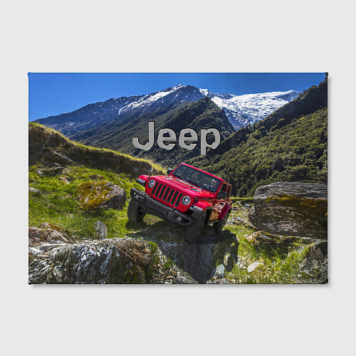 Картина прямоугольная Chrysler Jeep Wrangler Rubicon - горы / 3D-принт – фото 2