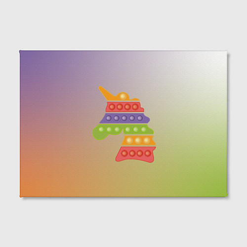 Картина прямоугольная Пузырчатый единорог поп-ит / 3D-принт – фото 2