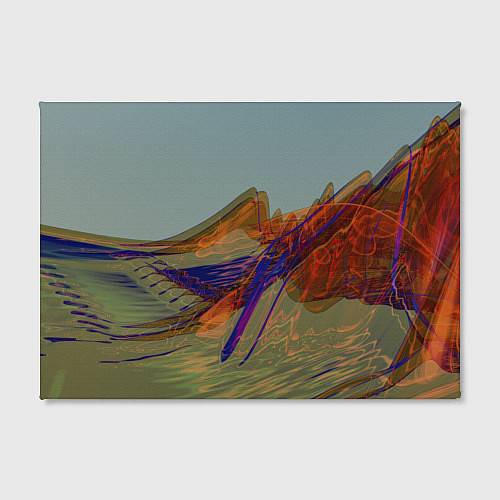 Картина прямоугольная Волнообразные разноцветные музыкальные линии / 3D-принт – фото 2