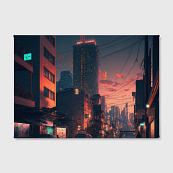 Холст прямоугольный Киото на закате, цвет: 3D-принт — фото 2