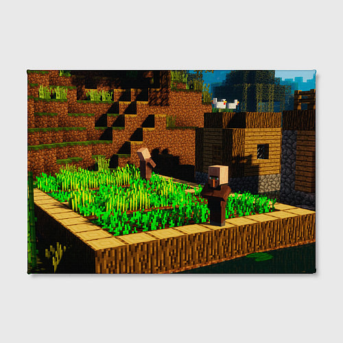 Картина прямоугольная Minecraft ферма / 3D-принт – фото 2