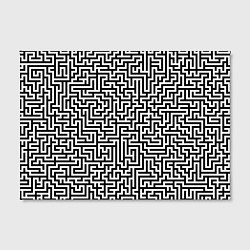 Холст прямоугольный Черно-белый лабиринт, цвет: 3D-принт — фото 2