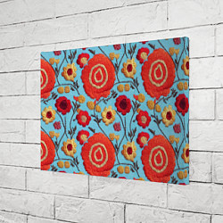 Холст прямоугольный Эффект вышивки маки, цвет: 3D-принт — фото 2