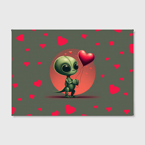 Картина прямоугольная Влюбленный инопланетянин / 3D-принт – фото 2