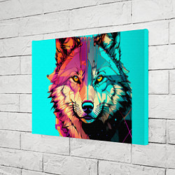 Холст прямоугольный Яркий волк, цвет: 3D-принт — фото 2