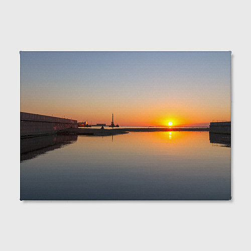 Картина прямоугольная Санкт-Петербург, закат на Финском заливе / 3D-принт – фото 2