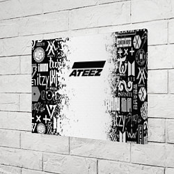 Холст прямоугольный Ateez black and white, цвет: 3D-принт — фото 2