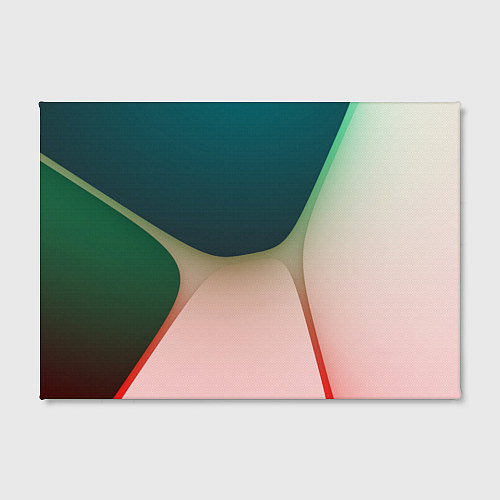 Картина прямоугольная Абстрактные зелёные и розовые пластины / 3D-принт – фото 2