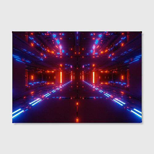 Картина прямоугольная Неоновые разнообразные абстрактные лучи / 3D-принт – фото 2