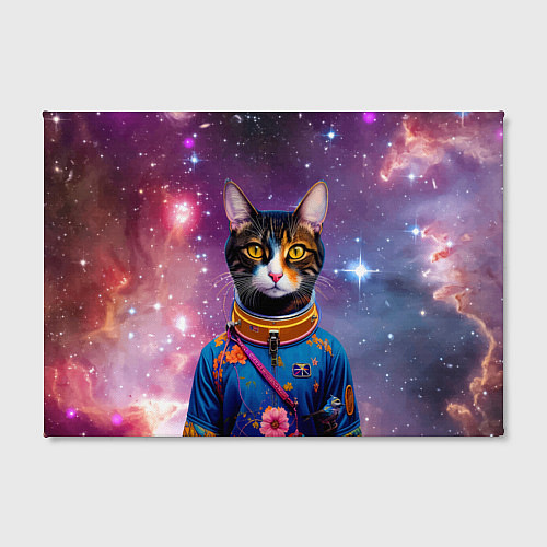 Картина прямоугольная Кот бравый космонавт / 3D-принт – фото 2