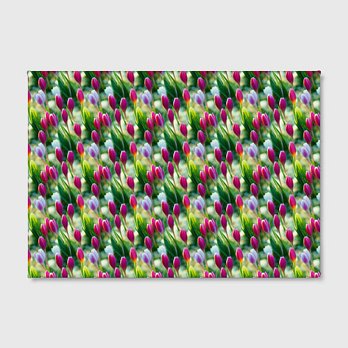 Картина прямоугольная Весенние тюльпаны и подснежники / 3D-принт – фото 2