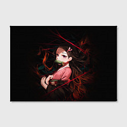 Холст прямоугольный Nezuko Demon Slayer art, цвет: 3D-принт — фото 2