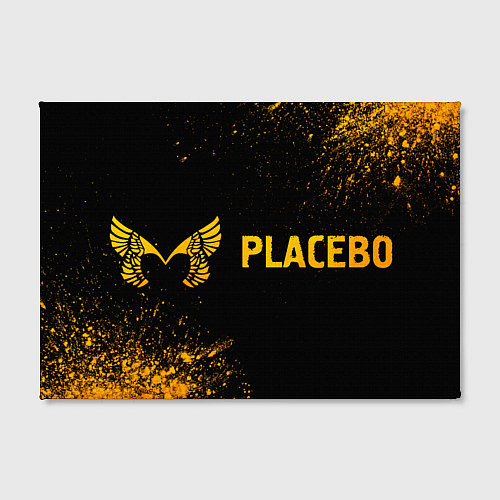 Картина прямоугольная Placebo - gold gradient: надпись и символ / 3D-принт – фото 2