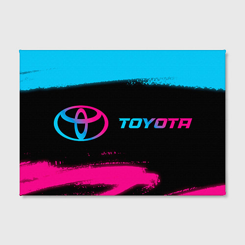 Картина прямоугольная Toyota - neon gradient: надпись и символ / 3D-принт – фото 2