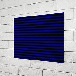 Холст прямоугольный Черно-синие полосы, цвет: 3D-принт — фото 2