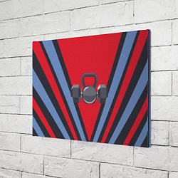 Холст прямоугольный Ретро дизайн с гантелями и гирей, цвет: 3D-принт — фото 2