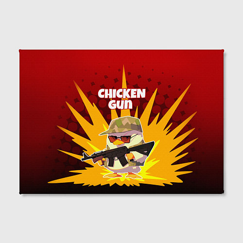Картина прямоугольная Chicken Gun - спецназ / 3D-принт – фото 2