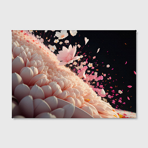 Картина прямоугольная Множество розовых цветов / 3D-принт – фото 2