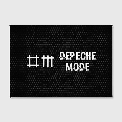 Картина прямоугольная Depeche Mode glitch на темном фоне: надпись и симв / 3D-принт – фото 2