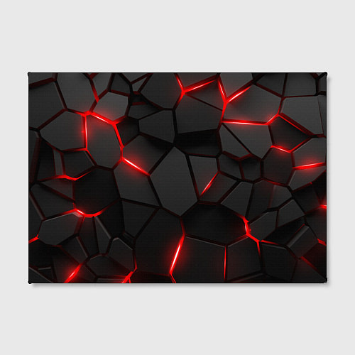 Картина прямоугольная Плиты с красной подсветкой / 3D-принт – фото 2