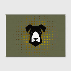 Холст прямоугольный Сторожевой черный пёс, цвет: 3D-принт — фото 2