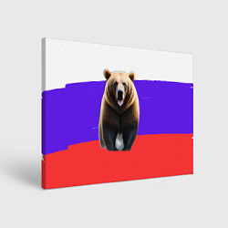 Картина прямоугольная Медведь на флаге