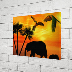 Холст прямоугольный Африканский пейзаж, цвет: 3D-принт — фото 2