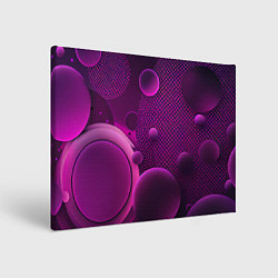 Холст прямоугольный Фиолетовые шары, цвет: 3D-принт