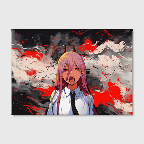 Картина прямоугольная Демон Пауэр - Человек бензопила / 3D-принт – фото 2