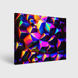 Холст прямоугольный Бензиновые неоновые кристаллы, цвет: 3D-принт