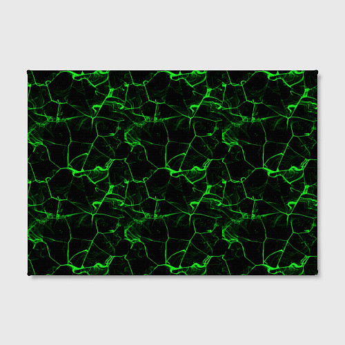 Картина прямоугольная Разломы зеленого пламени / 3D-принт – фото 2