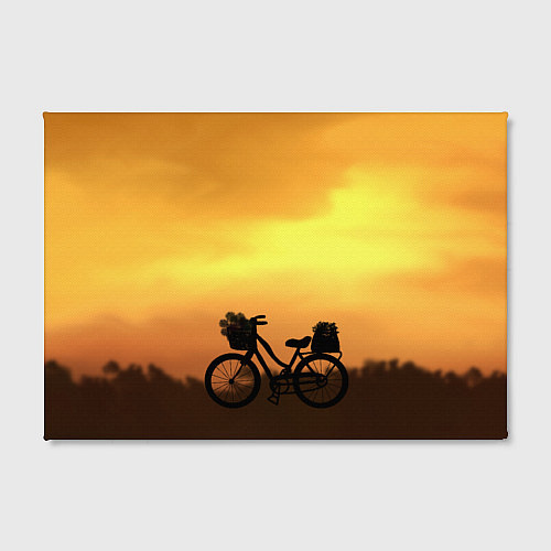 Картина прямоугольная Велосипед на закате / 3D-принт – фото 2