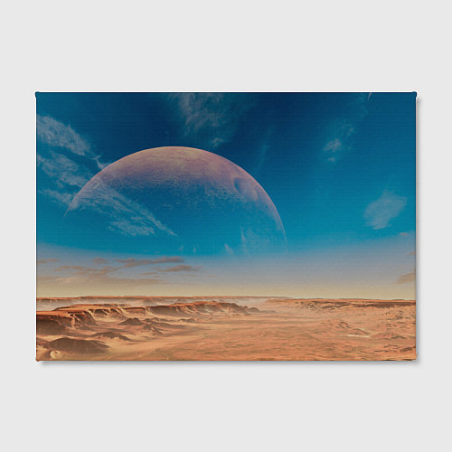 Картина прямоугольная Пустыня и очертания планеты / 3D-принт – фото 2