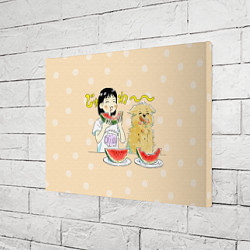 Холст прямоугольный Долой безделье!, цвет: 3D-принт — фото 2