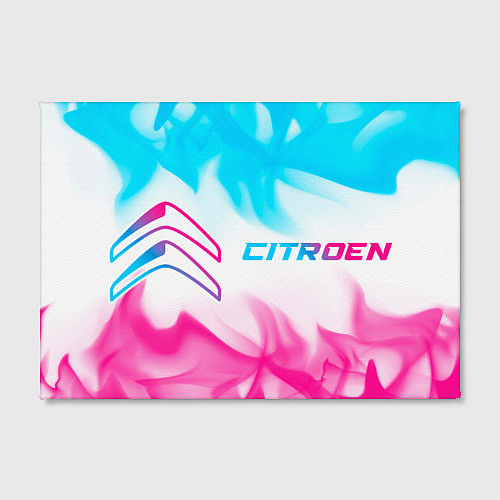 Картина прямоугольная Citroen neon gradient style: надпись и символ / 3D-принт – фото 2