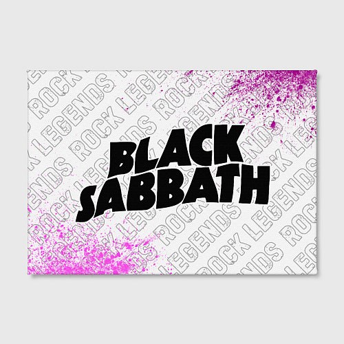 Картина прямоугольная Black Sabbath rock legends: надпись и символ / 3D-принт – фото 2