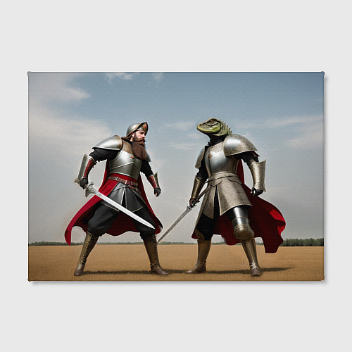 Картина прямоугольная Древний Рус против Ящера / 3D-принт – фото 2