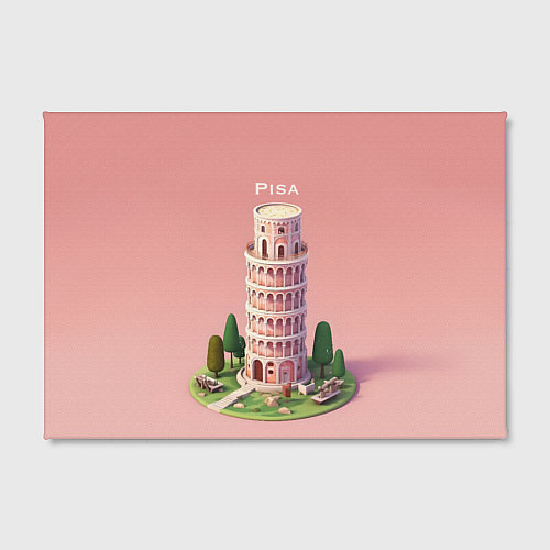 Картина прямоугольная Pisa Isometric / 3D-принт – фото 2