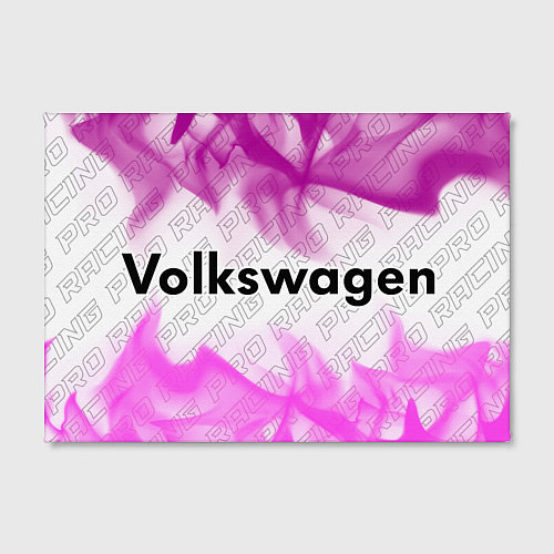Картина прямоугольная Volkswagen pro racing: надпись и символ / 3D-принт – фото 2