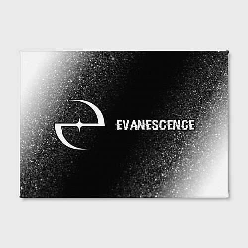 Картина прямоугольная Evanescence glitch на темном фоне: надпись и симво / 3D-принт – фото 2