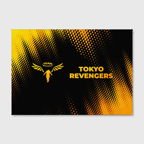 Картина прямоугольная Tokyo Revengers - gold gradient: надпись и символ / 3D-принт – фото 2