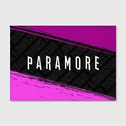 Холст прямоугольный Paramore rock legends: надпись и символ, цвет: 3D-принт — фото 2