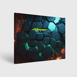 Картина прямоугольная Cyberpunk 2077 phantom liberty logo