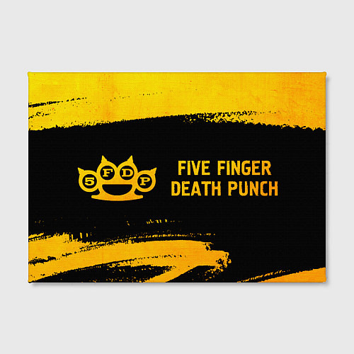Картина прямоугольная Five Finger Death Punch - gold gradient: надпись и / 3D-принт – фото 2