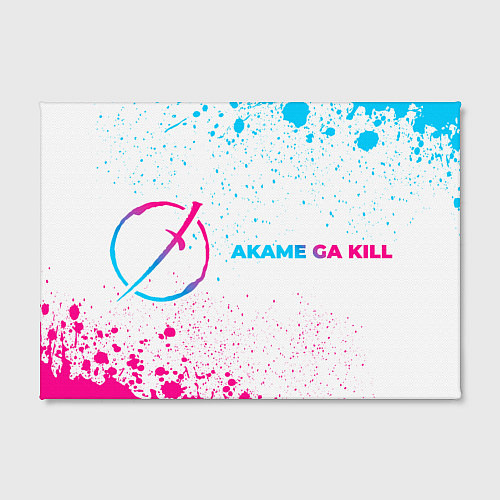 Картина прямоугольная Akame ga Kill neon gradient style: надпись и симво / 3D-принт – фото 2
