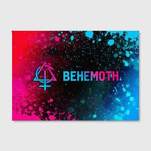 Картина прямоугольная Behemoth - neon gradient: надпись и символ / 3D-принт – фото 2